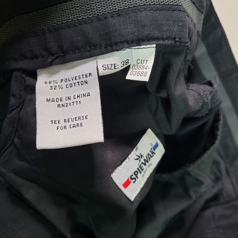 Spiewak Tactical Pants Mens 38×28 Black Utility Outdoor Zip Cargo Ripstop - Picture 7 of 12